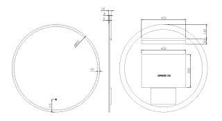 Зеркало с подсветкой Armadi Art 545-80-GM 80 см сенсорный выключатель антизапотевание оружейная сталь